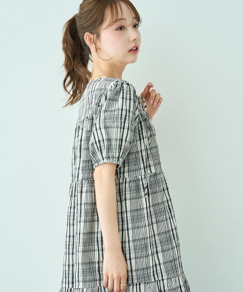 mil（ミル） ワンピース 夏 半袖 ティアード ワンピース 「588205