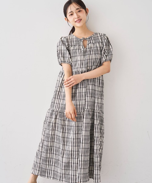 mil（ミル） ワンピース 夏 半袖 ティアード ワンピース 「588205