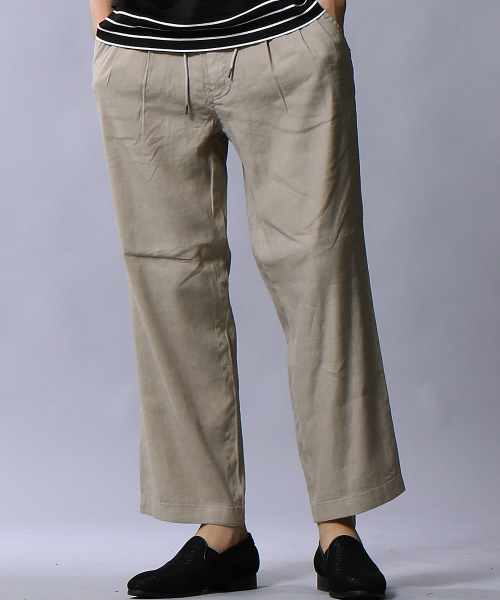 5351 POUR LES HOMMES パンツ NORTHERN LINEN製品染めワイド