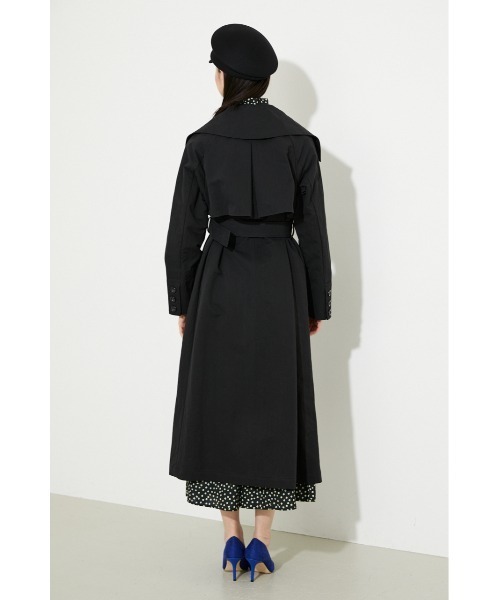 ビックカラーオーバートレンチコート BLACK BY MOUSSY ビックカラー