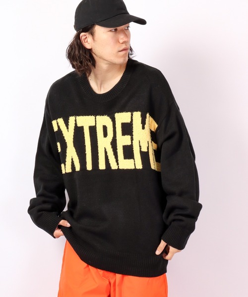 RE730 セーター ニット Alphabet wide cool neck knit / 英字ニット