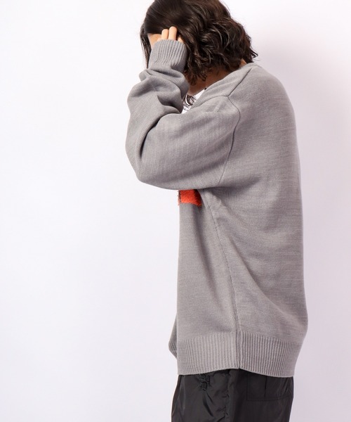 RE730 セーター ニット Alphabet wide cool neck knit / 英字ニット