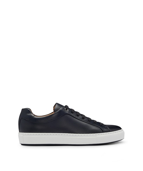 BOSS（HUGO BOSS） スニーカー バーニッシュレザー ラバーソール