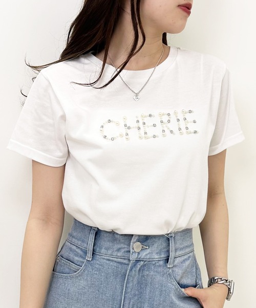 tシャツ パールロゴTシャツ レディース セール】パールロゴちびTシャツ（Tシャツ/カットソー）｜INGNI