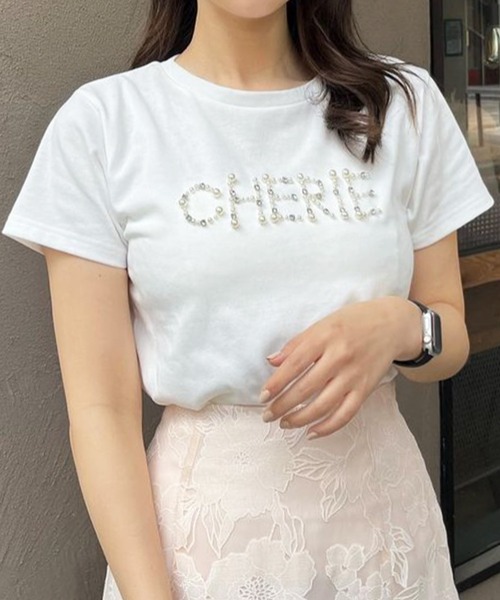 INGNI tシャツ Tシャツ パールロゴちびTシャツ レディース
