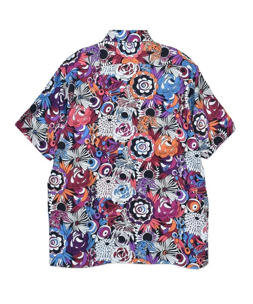 シャツ 「Custom Culture」 シルク混ボタニカルプリント レギュラー 
