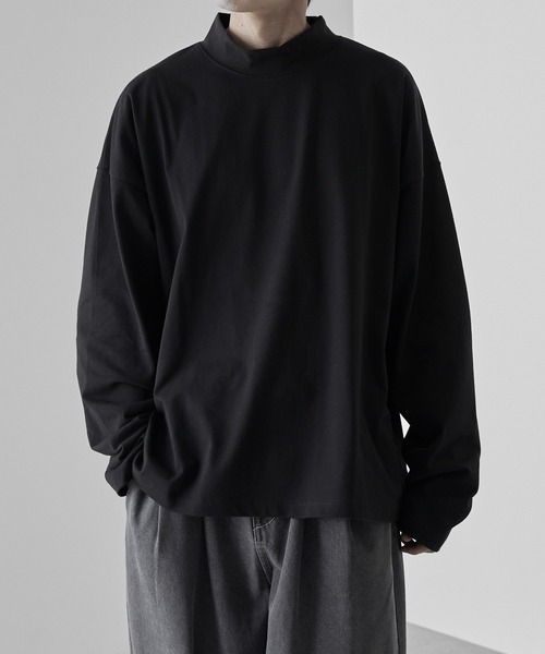 RUUBON tシャツ mock neck long Tee / モックネック ロンT メンズ