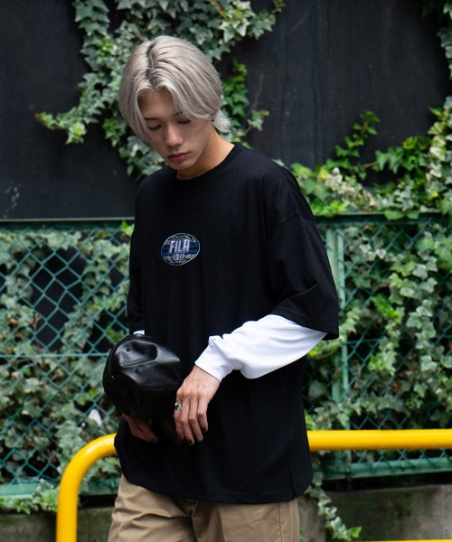 FILA tシャツ 「FILA/フィラ」フェイクレイヤード 胸ワン