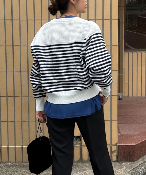 【激安通販 オンラインショップ】日用品 and Audrey John BIGボタンメッシュカノコ カーディガン Wad トップス