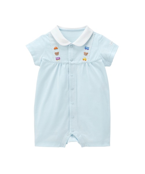 MIKI HOUSE（ミキハウス） ベビー服 ロンパース 白襟刺繍のショート