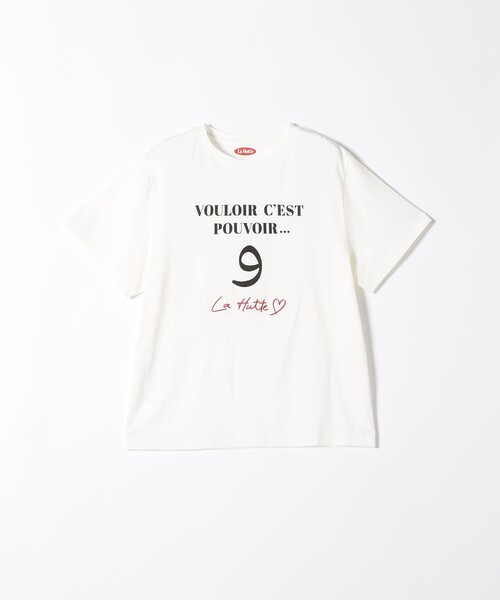 SHIPS any tシャツ La Hutte:「洗濯機可能」デザイン ロゴ