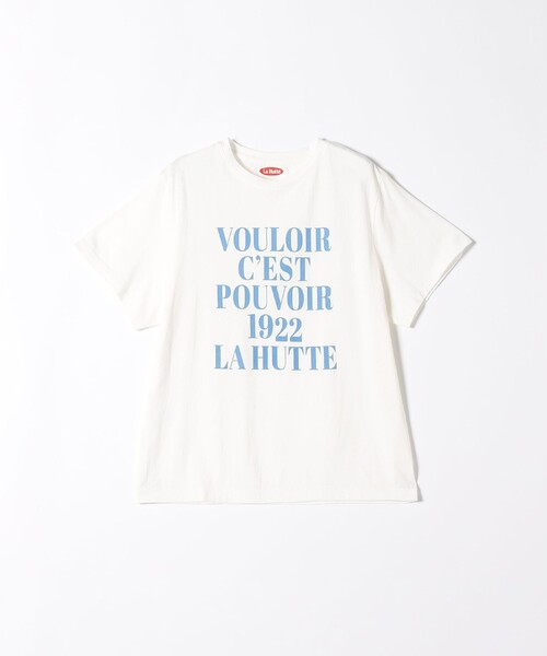 La Hutte:〈洗濯機可能〉デザイン ロゴ  プリント TEE SHIPS｜La Hutte:<洗濯機可能>デザイン ロゴ プリント TEE