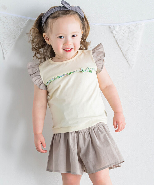 birthday party スカート ダンガリーキュロットスカート(80~110cm  