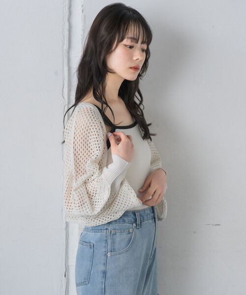 90’s レトロサーフ ロコガール 古着 模様編み ニットキャミ ミニワンピース チュールキャミOP|ems excite | RETRO GIRL ONLINE STORE レトロ