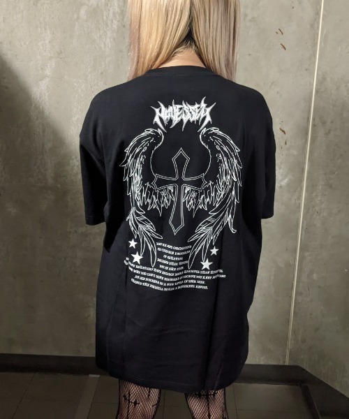 tシャツ A'GEM/9 × .kom「NOVESSEL/ノベセル」メタルロゴハーフスリーブカットソー/半袖Tシャツ レディース メンズ NOVESSEL tシャツ A'GEM/9 × .kom「NOVESSEL/ノベセル