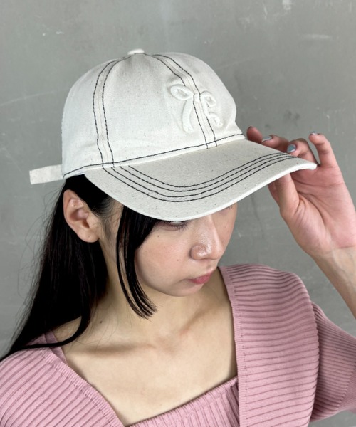 Loco Ocean（ロコオーシャン） キャップ 帽子 ステッチ リボンモチーフ