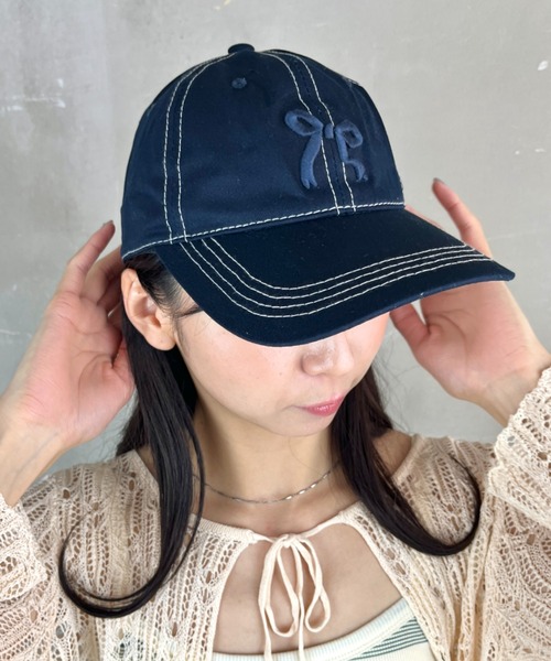 Loco Ocean（ロコオーシャン） キャップ 帽子 ステッチ リボンモチーフ