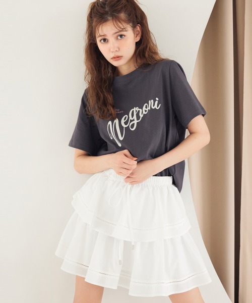 tシャツ Negroni ロゴプリントＴシャツ レディース