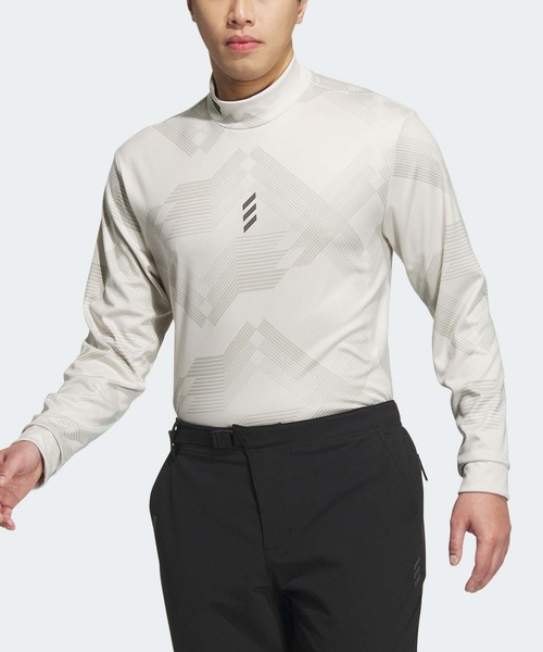 新品 XL ゴルフ　アディダス　裏起毛　インナー　コンプレッション　モックネック アディダス ゴルフ ワーディング モックネック 長袖シャツ メンズ