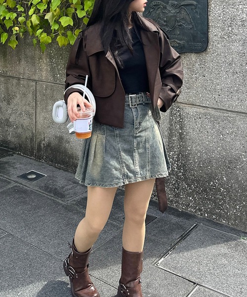 JUDIN トレンチコート コート トレンチジャケット/合成皮革「JD