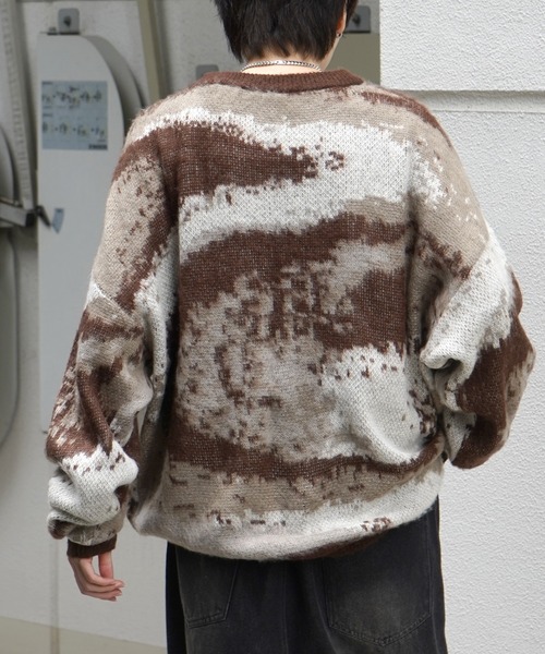 Confirm セーター ニット モヘアライク ルーズシルエット