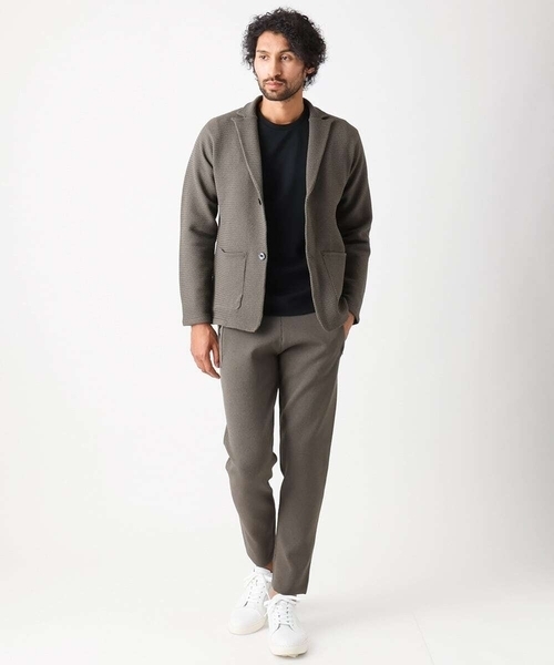 MICHEL CLEIN ネイビー ベルベット テーラードジャケット MICHEL KLEIN HOMME ジャケット テーラードジャケット