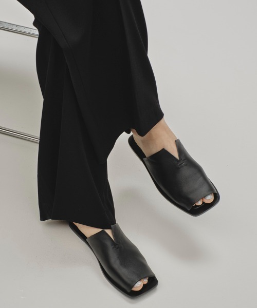 todayful Leather Slit Sandals ブラック 38 TODAYFUL サンダル Leather Slit Sandals レディース : ZOZOTOWN Yahoo