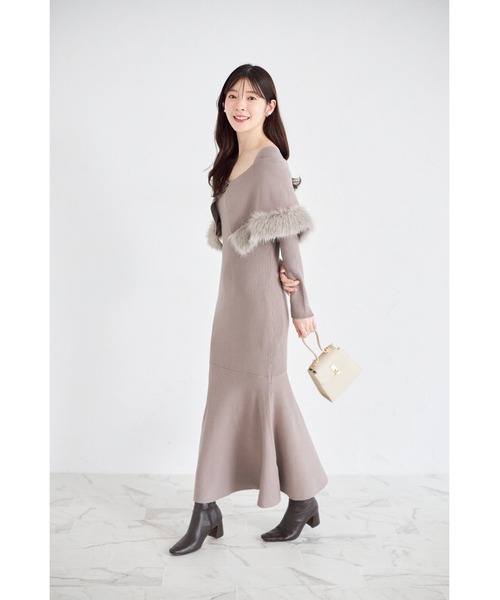 tocco closet（トッコ クローゼット） ワンピース ケープファー付き