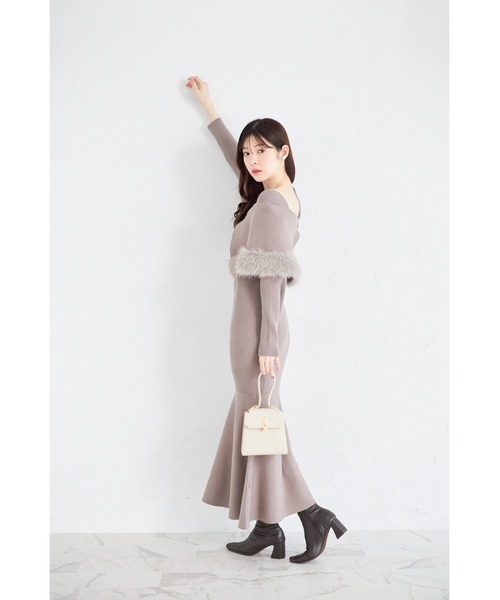 tocco closet（トッコ クローゼット） ワンピース ケープファー付き
