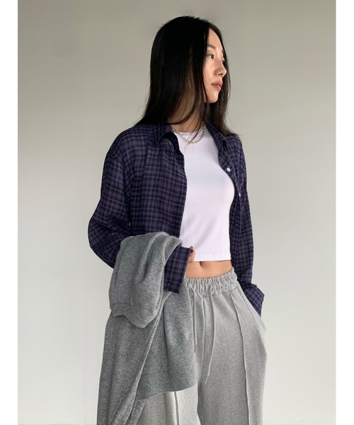 ブラウス シャツ 「DIDOT.」クラシックシアーチェックシャツ レディース Didot.showroom ブラウス シャツ 「DIDOT.」クラシックシアー