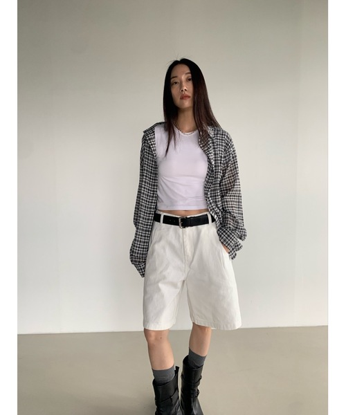 ブラウス シャツ 「DIDOT.」クラシックシアーチェックシャツ レディース Didot.showroom ブラウス シャツ 「DIDOT.」クラシックシアー