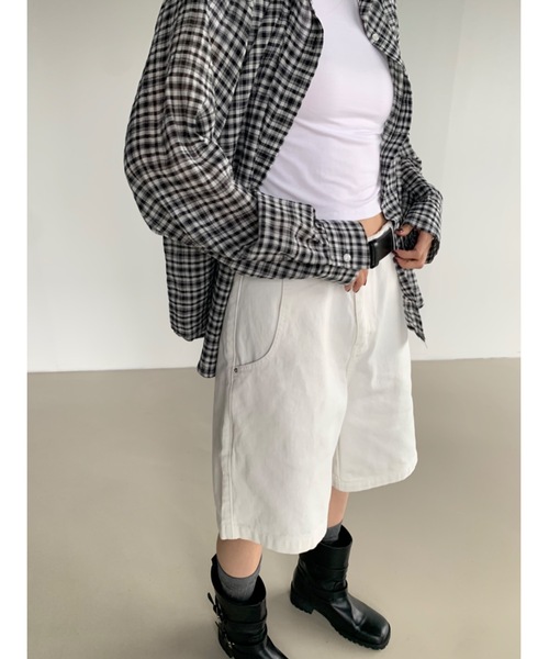 ブラウス シャツ 「DIDOT.」クラシックシアーチェックシャツ レディース Didot.showroom ブラウス シャツ 「DIDOT.」クラシックシアー