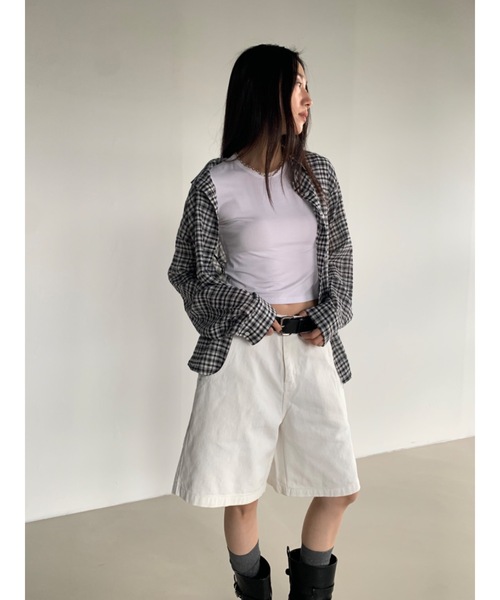 ブラウス シャツ 「DIDOT.」クラシックシアーチェックシャツ レディース Didot.showroom ブラウス シャツ 「DIDOT.」クラシックシアー
