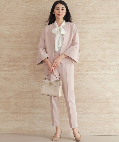 ■組曲/コンフォータブルドレープ フレアスリーブジャケット極美品 雑誌掲載 組曲｜【KUMIKYOKU NAVY】コンフォータブルドレープ フレアスリーブ