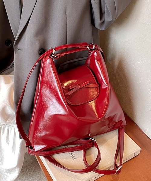 鞄　いたがき　2WAYバッグ　ショルダー　リュック　赤　レッド マルチポシェット 2way｜いたがきの赤｜鞄いたがき（ITAGAKI）