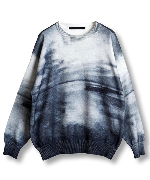 01u10 RYŪI 流衣 NO ID.（ノーアイディー） セーター ニット 「NO ID.」Sunrise Print