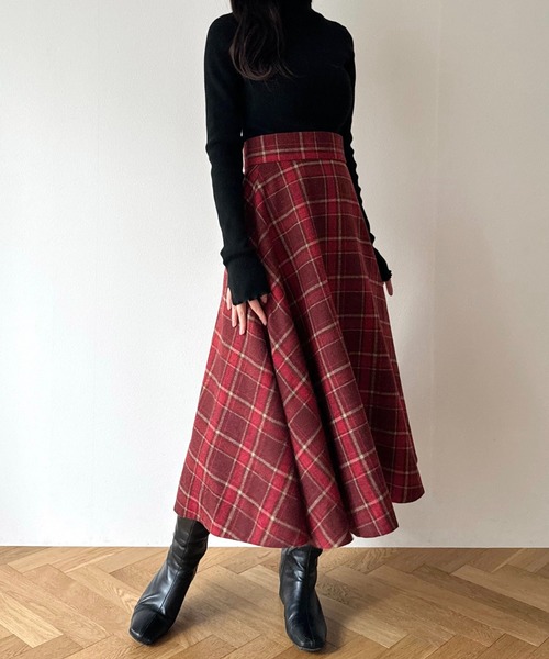 DEICY スカート チェックフレアスカート : ZOZOTOWN Yahoo!店