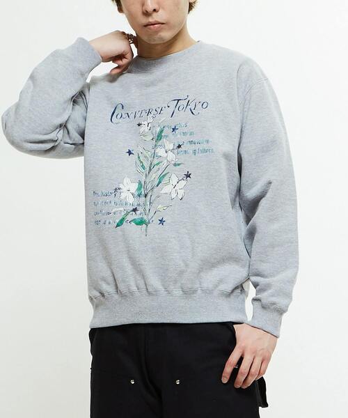 トレーナー スウェット 「限定展開」LILY FLOWER PRINT SWEAT レディース メンズ CONVERSE TOKYO トレーナー スウェット 「限定展開」LILY FLOWER