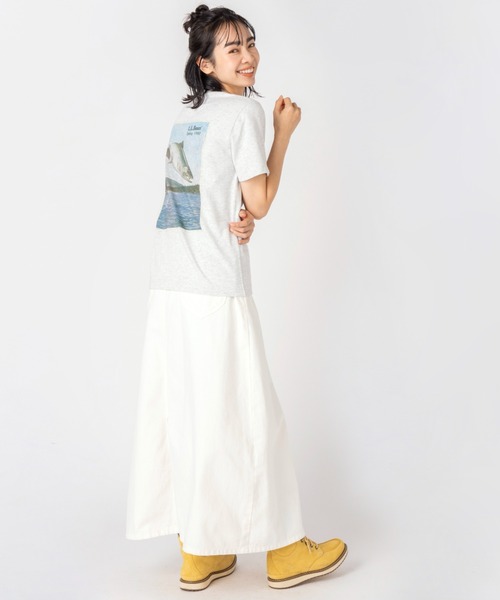 tシャツ 「JAPAN EDITION」ビーンズ 1980 ショートスリーブ・カタログ・トラウト・ティ レディース L.L.Bean tシャツ 「JAPAN EDITION」ビーンズ 1980 ショート