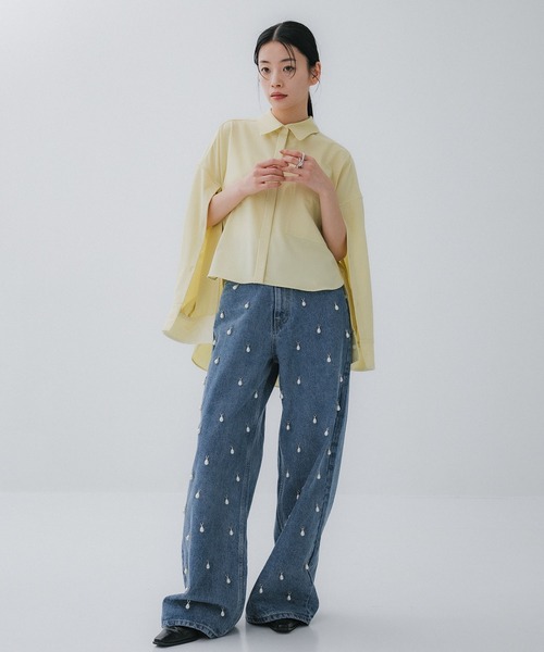 ブラウス シャツ 「STUDIOUS/ステュディオス」Oversized 4way Shirt/オーバーサイズシャツ レディース セール】【STUDIOUS/ステュディオス】Matte Sheer Over Shirt