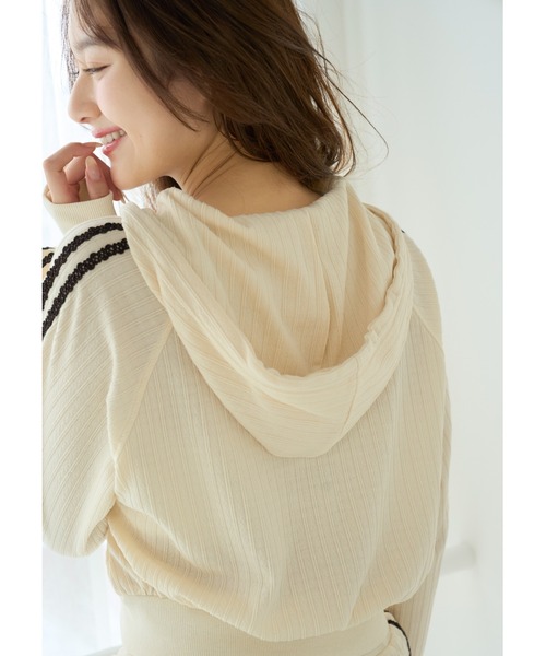 SNIDEL HOME パジャマ ルームウェア デザインカットフードパーカ
