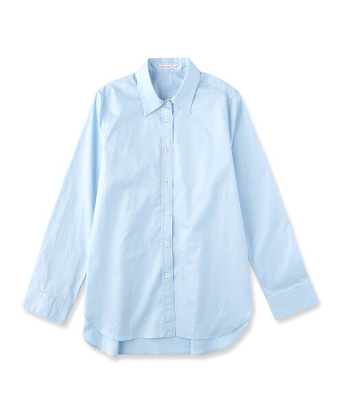 DRESSTERIOR◆長袖ブラウス/--/コットン/WHT/無地/085-82092 DRESSTERIOR ブラウス シャツ 「洗える/コットン100%」オーバー