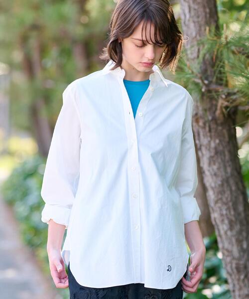 「DRESSTERIOR」 長袖カットソー 40 ブルー レディース DRESSTERIOR ブラウス シャツ 「洗える/コットン100%」オーバー