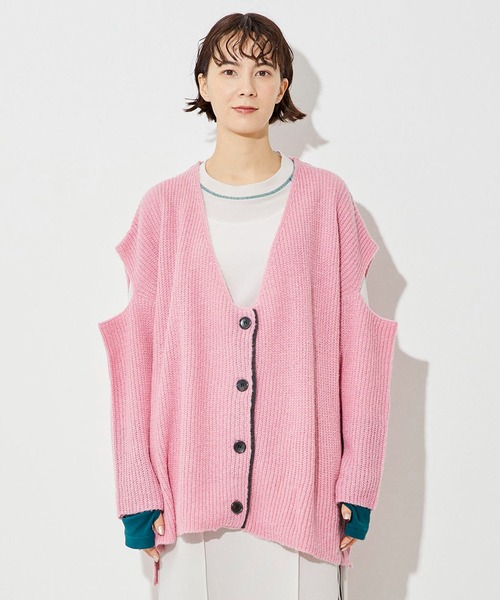 「CITY TOKYO」 ニットカーディガン FREE パープル レディース_画像4