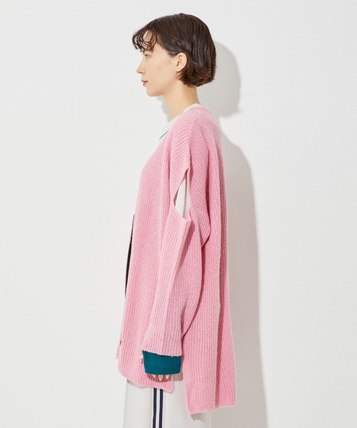 「CITY TOKYO」 ニットカーディガン FREE パープル レディース_画像5