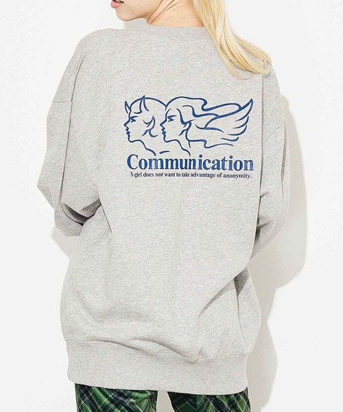 「X-girl」 スウェットカットソー S アッシュ レディース X-girl 「X-girl」 スウェットカットソー M アッシュ レディース