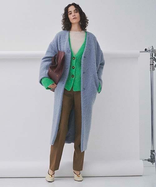 「Mila Owen」 ノーカラーコート 0 ベージュ レディース_画像2