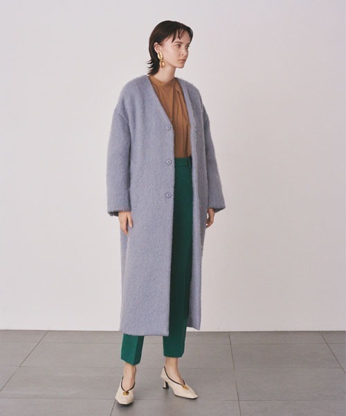 「Mila Owen」 ノーカラーコート 0 ベージュ レディース_画像4