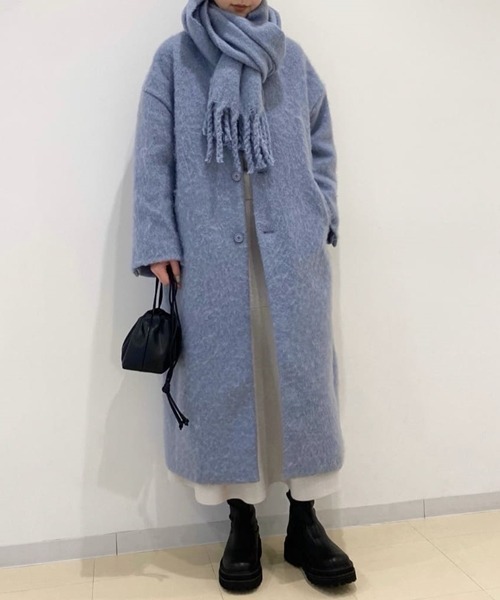 「Mila Owen」 ノーカラーコート 0 ベージュ レディース_画像6