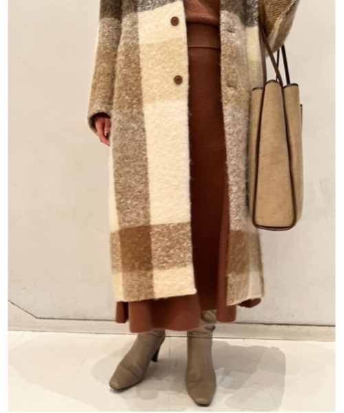 「Mila Owen」 ノーカラーコート 0 ベージュ レディース_画像9